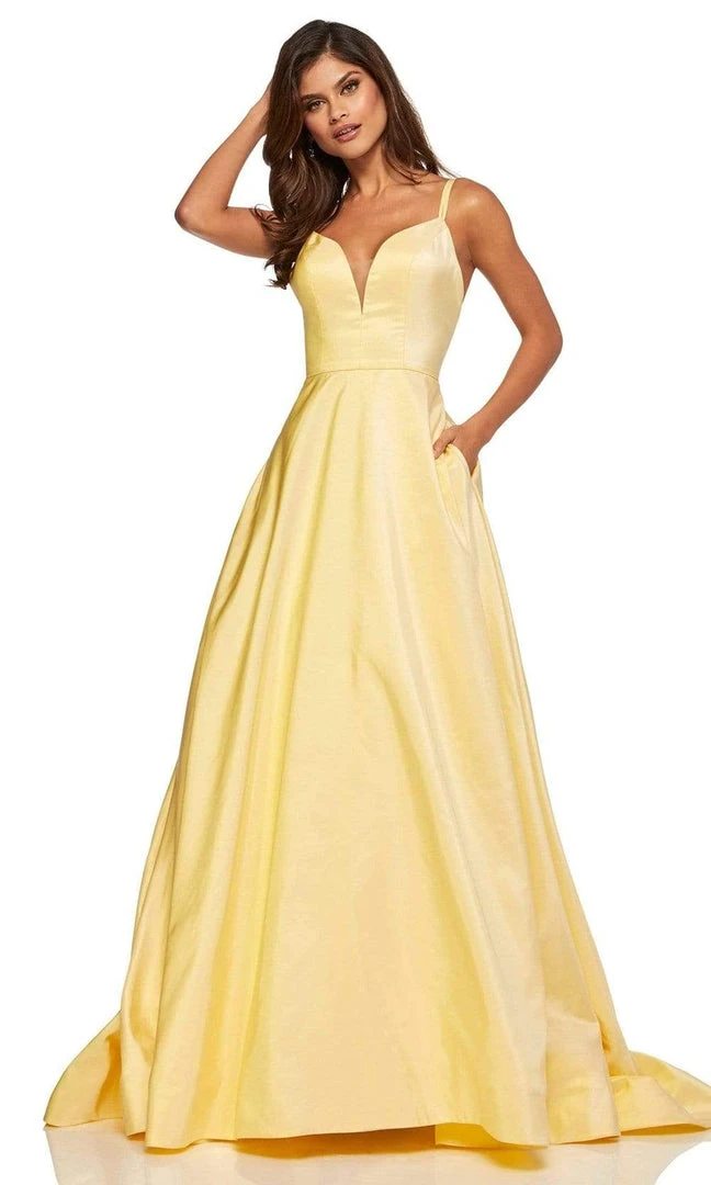 Sherri Hill - 52506 V-Neck Taffeta Dress 3 Sherri Hill - 52506 V-Neck Taffeta Dress