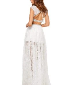 Sherri Hill - 52519 Cap Sleeves Beaded Two-Piece