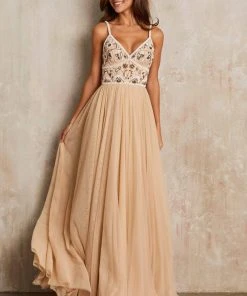 Sherri Hill - 52523 V-Neckline A-line Long Dress