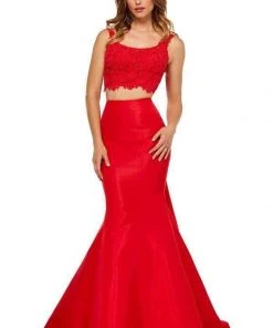 Sherri Hill - 52528 Two Piece Scoop Mermaid Evening Dress