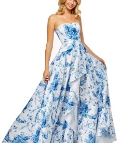 Sherri Hill - 52532 Straight Across Ruffled A-line Dress