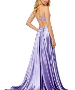 Sherri Hill - 52538 Lace Applique Deep V-neck Fitted Dress