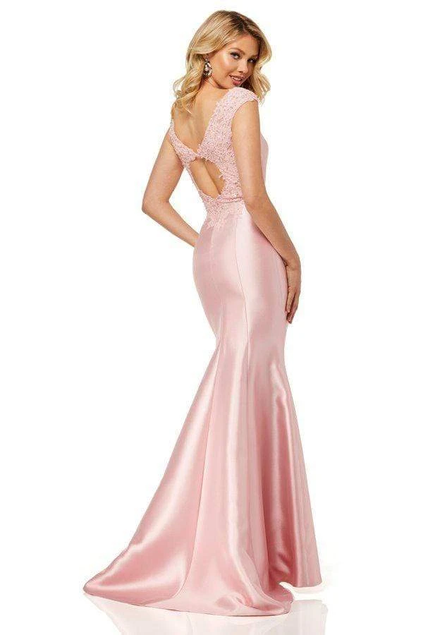 Sherri Hill - 52543 Lace Bateau Mikado Mermaid Dress 4 Sherri Hill - 52543 Lace Bateau Mikado Mermaid Dress