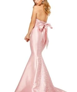 Sherri Hill - 52544 Bow Accent Embroidered Mermaid Gown 9 Sherri Hill - 52544 Bow Accent Embroidered Mermaid Gown