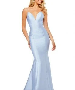 Sherri Hill - 52545 Strappy V-Neck Mermaid Evening Gown