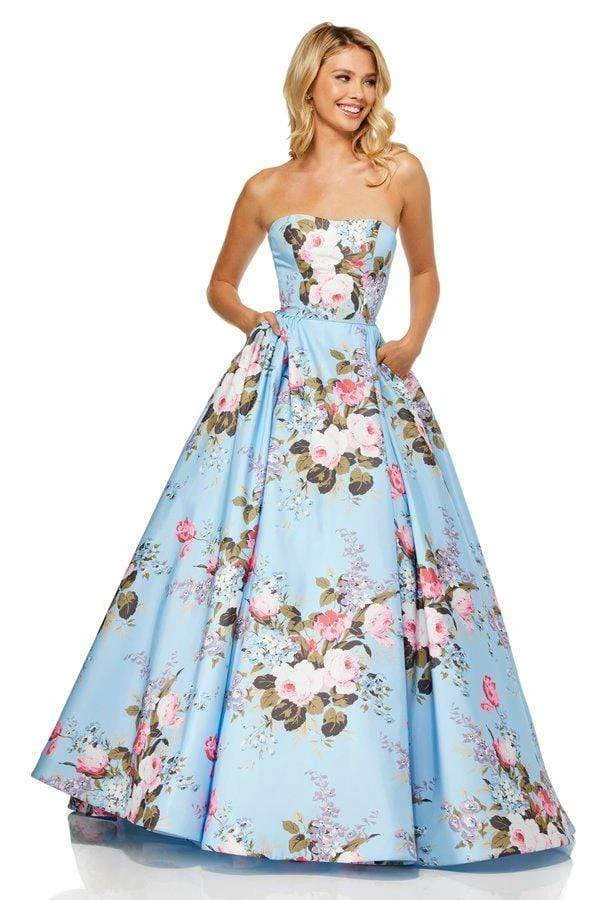 Sherri Hill - 52553 Strapless Full Figured Floral Evening Dress 3 Sherri Hill - 52553 Strapless Full Figured Floral Evening Dress