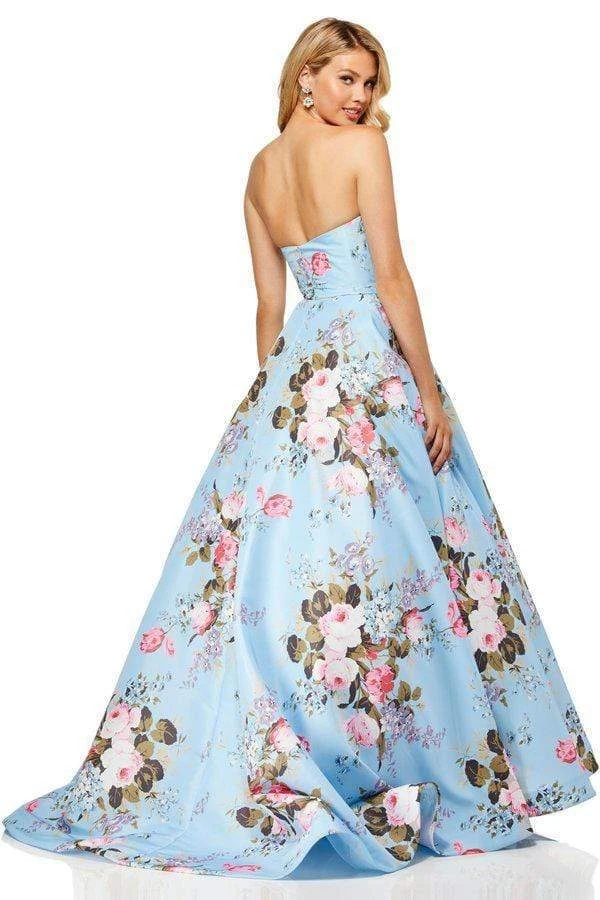 Sherri Hill - 52553 Strapless Full Figured Floral Evening Dress 4 Sherri Hill - 52553 Strapless Full Figured Floral Evening Dress