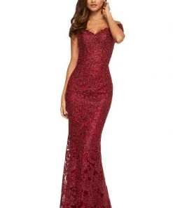 Sherri Hill - 52556 Off-Shoulder Applique Dress With Overskirt 13 Sherri Hill - 52556 Off-Shoulder Applique Dress With Overskirt