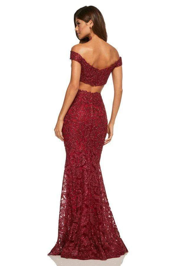 Sherri Hill - 52556 Off-Shoulder Applique Dress With Overskirt 8 Sherri Hill - 52556 Off-Shoulder Applique Dress With Overskirt