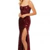 Sherri Hill - 52558 Allover Sequin Scoop Fitted Dress