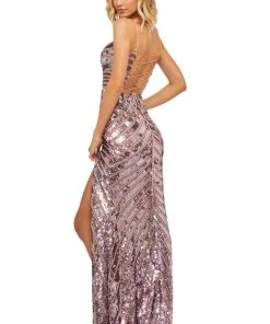 Sherri Hill - 52558 Allover Sequin Scoop Fitted Dress