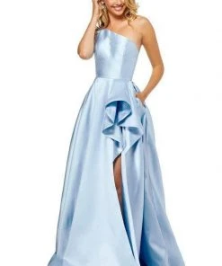 Sherri Hill - 52577 Single Shoulder A Line Long Dress With Slit