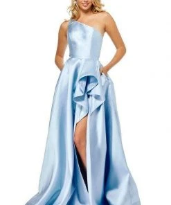 Sherri Hill - 52577 Single Shoulder A Line Long Dress With Slit 7 Sherri Hill - 52577 Single Shoulder A Line Long Dress With Slit