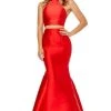 Sherri Hill - 52579 Two Piece High Halter Neck Mikado Dress 2 Sherri Hill - 52579 Two Piece High Halter Neck Mikado Dress