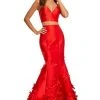 Sherri Hill - 52580 Two Piece Mikado V-Neck Mermaid Dress