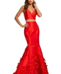 Sherri Hill - 52580 Two Piece Mikado V-Neck Mermaid Dress