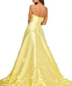 Sherri Hill - 52582 3D Floral Appliques Strapless Full Figured Dress 15 Sherri Hill - 52582 3D Floral Appliques Strapless Full Figured Dress