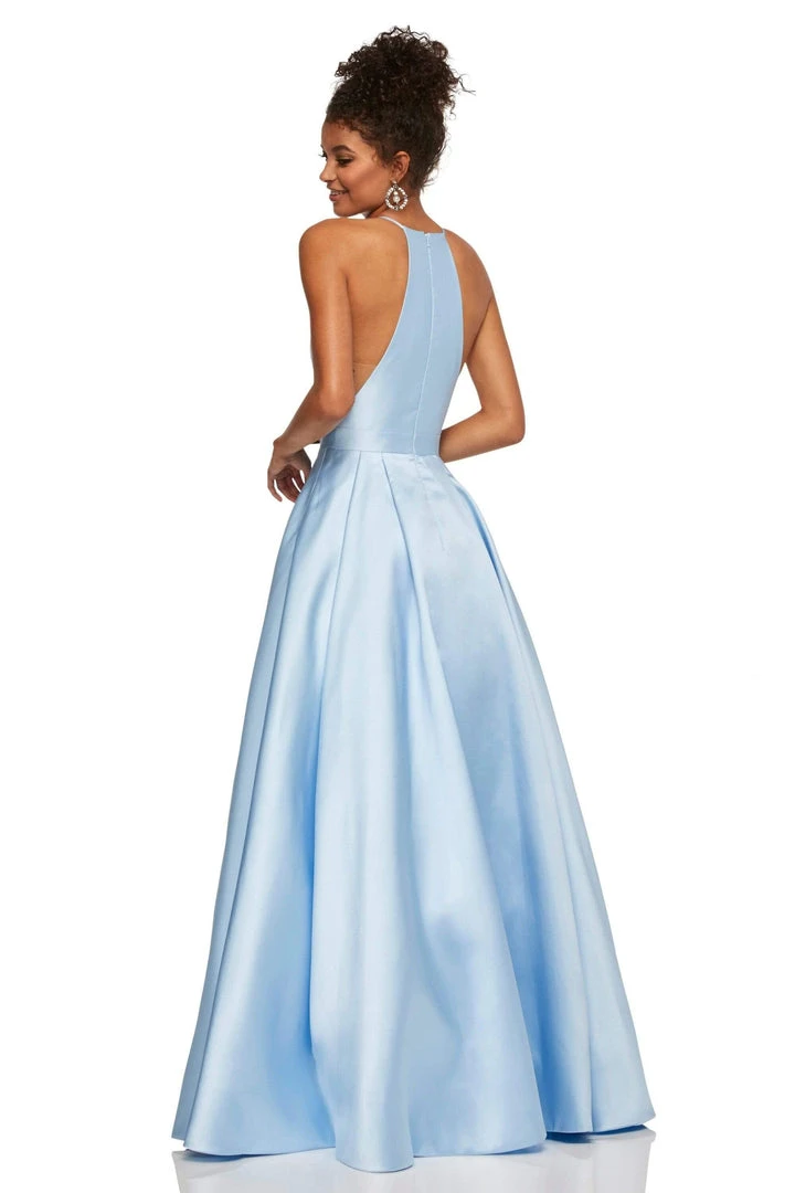 Sherri Hill - 52583 Sleeveless Halter Neck Taffeta A-line Dress 4 Sherri Hill - 52583 Sleeveless Halter Neck Taffeta A-line Dress