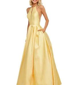 Sherri Hill - 52583 Sleeveless Halter Neck Taffeta A-line Dress 15 Sherri Hill - 52583 Sleeveless Halter Neck Taffeta A-line Dress