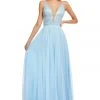 Sherri Hill - 52589 Beaded Plunging V Neck Chiffon Gown
