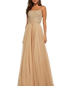 Sherri Hill - 52591 Beaded Bodice Long A Line Satin Dress 17 Sherri Hill - 52591 Beaded Bodice Long A Line Satin Dress