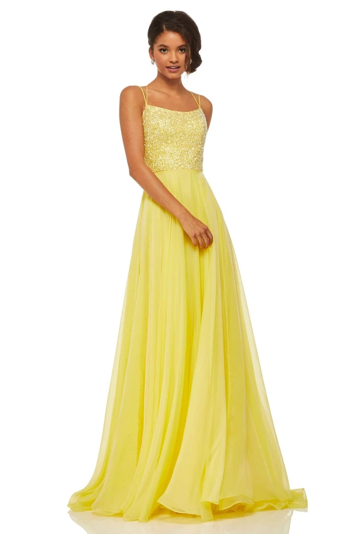Sherri Hill - 52591 Beaded Bodice Long A Line Satin Dress 7 Sherri Hill - 52591 Beaded Bodice Long A Line Satin Dress