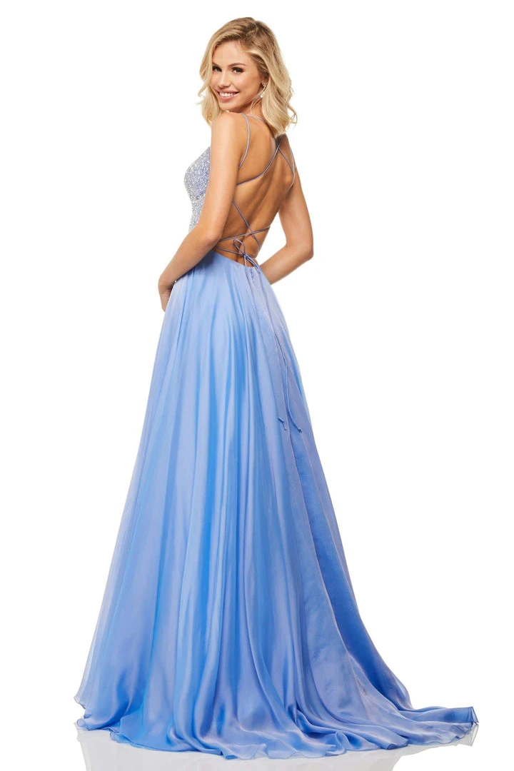 Sherri Hill - 52591 Beaded Bodice Long A Line Satin Dress 4 Sherri Hill - 52591 Beaded Bodice Long A Line Satin Dress