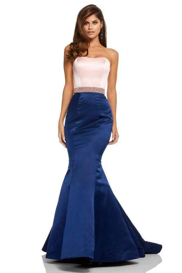 Sherri Hill - 52616 Strapless Satin Mermaid Gown With Beaded Waistband 3 Sherri Hill - 52616 Strapless Satin Mermaid Gown With Beaded Waistband
