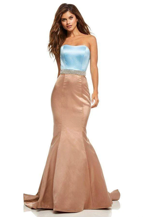 Sherri Hill - 52616 Strapless Satin Mermaid Gown With Beaded Waistband 5 Sherri Hill - 52616 Strapless Satin Mermaid Gown With Beaded Waistband