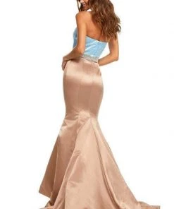 Sherri Hill - 52616 Strapless Satin Mermaid Gown With Beaded Waistband 9 Sherri Hill - 52616 Strapless Satin Mermaid Gown With Beaded Waistband