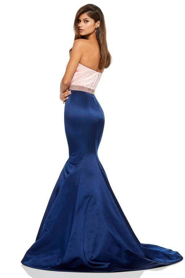 Sherri Hill - 52616 Strapless Satin Mermaid Gown With Beaded Waistband 4 Sherri Hill - 52616 Strapless Satin Mermaid Gown With Beaded Waistband