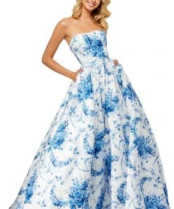 Sherri Hill - 52620 Straight Across Long A-line Dress