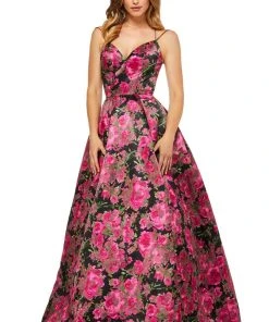 Sherri Hill - 52627 Sweetheart Floral A Line Dress 8 Sherri Hill - 52627 Sweetheart Floral A Line Dress