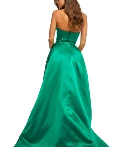 Sherri Hill - 52631 Strapless Sweetheart Satin Ballgown