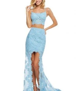 Sherri Hill - 52634 Two Piece Lace Scoop Neck Trumpet Dress