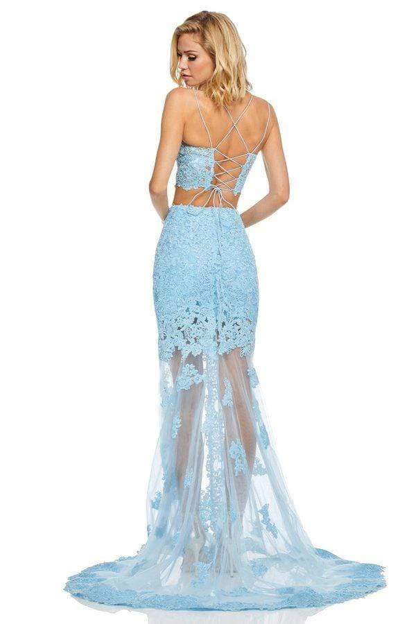 Sherri Hill - 52634 Two Piece Lace Scoop Neck Trumpet Dress 4 Sherri Hill - 52634 Two Piece Lace Scoop Neck Trumpet Dress