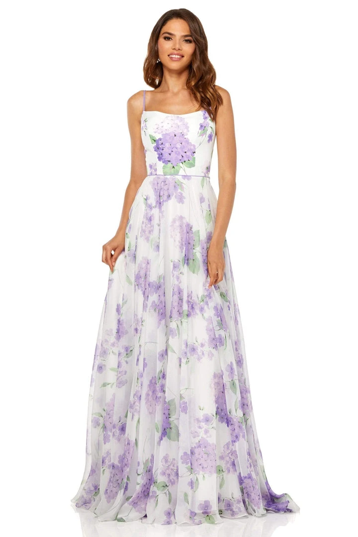 Sherri Hill - 52636 Square A-line Print Dress 3 Sherri Hill - 52636 Square A-line Print Dress