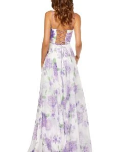 Sherri Hill - 52636 Square A-line Print Dress 5 Sherri Hill - 52636 Square A-line Print Dress