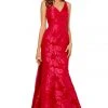 Sherri Hill - 52637 V-Neck And Back Printed Long Dress