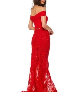 Sherri Hill - 52653 Two Piece Off-Shoulder Sheath Dress