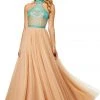 Sherri Hill - 52662 Embroidered Halter Neck Long Gown