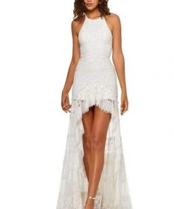 Sherri Hill - 52663 Beaded Halter High Low Dress 21 Sherri Hill - 52663 Beaded Halter High Low Dress