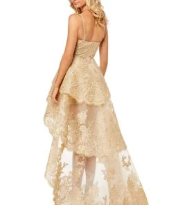 Sherri Hill - 52694 V-Neck High Low Dress