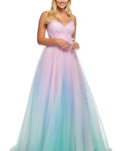 Sherri Hill - 52703 Plunging Sweetheart Ballgown With Floral Accent