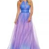 Sherri Hill - 52704 Ombre Halter Long A-line Dress