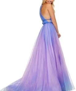 Sherri Hill - 52704 Ombre Halter Long A-line Dress