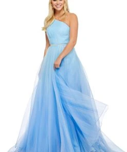Sherri Hill - 52706 Ruched One Shoulder Organza Ballgown