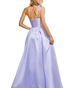 Sherri Hill - 52720 Floral Applique Single Shoulder Mikado Dress 5 Sherri Hill - 52720 Floral Applique Single Shoulder Mikado Dress