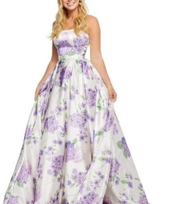 Sherri Hill - 52723 Full Figured Strapless Dress