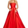 Sherri Hill - 52724 Strapless Straight Across Neck Mikado Ballgown